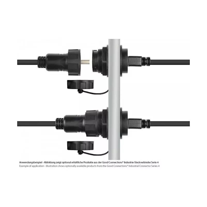 Good Connections -teollisuuspistoke S4 USB 2.0 -kaapeli, USB-A–Mini-USB, 1 m (IC04-U202)