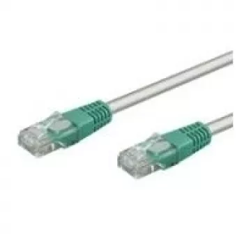 Wentronic Goobay CAT 5e crossover-patch-kaapeli, U/UTP, harmaa, vihreä, harmaa-vihreä, 0,25 m - CCA kupariseos (68609)