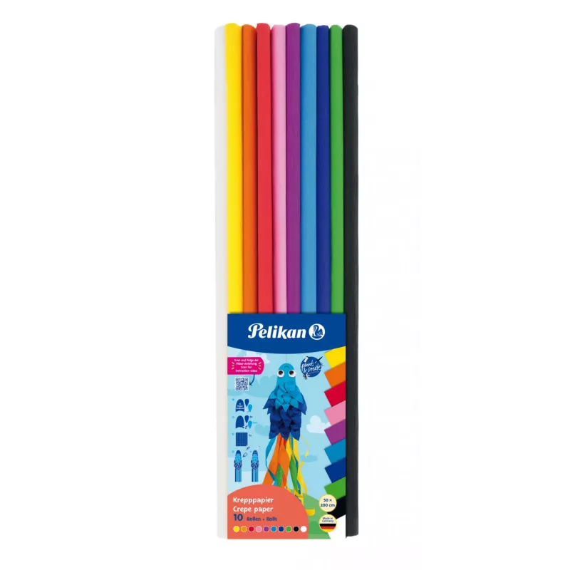 Kreppipaperi Pelikan 101622 monivärinen 500 mm 10 arkkia