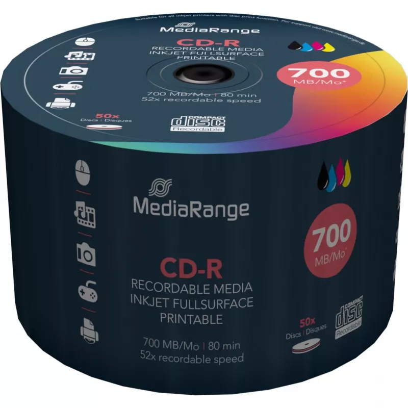 CD-R MediaRange MR208 700 MB 52x 50 kpl