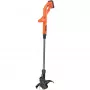Black+Decker ST1823 18 V akkukäyttöinen ruohotrimmeri, 25 cm, 1,5 Ah Li-ion, teleskooppivarsi, oranssi/musta