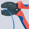 Knipex 97 52 36 PreciForce puristuspihdit 220 mm, 0,5–6,0 mm², 3 puristuspesää, punainen/sininen