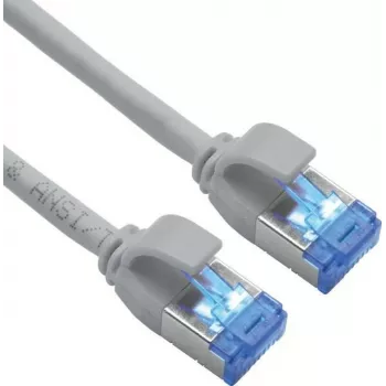 ROLINE S/FTP patchkaapeli Cat.6A TPE PoE-sopiva sotkeutumaton harmaa 1.5m - verkko - CAT 6a