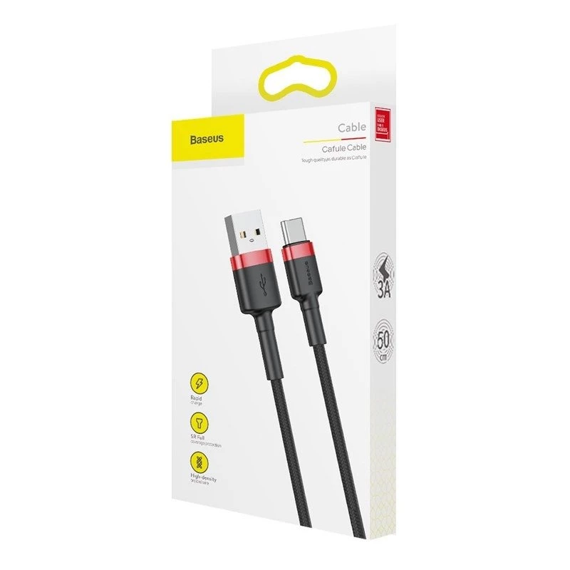 Matkapuhelinkaapeli Baseus punainen 1 m USB A USB C