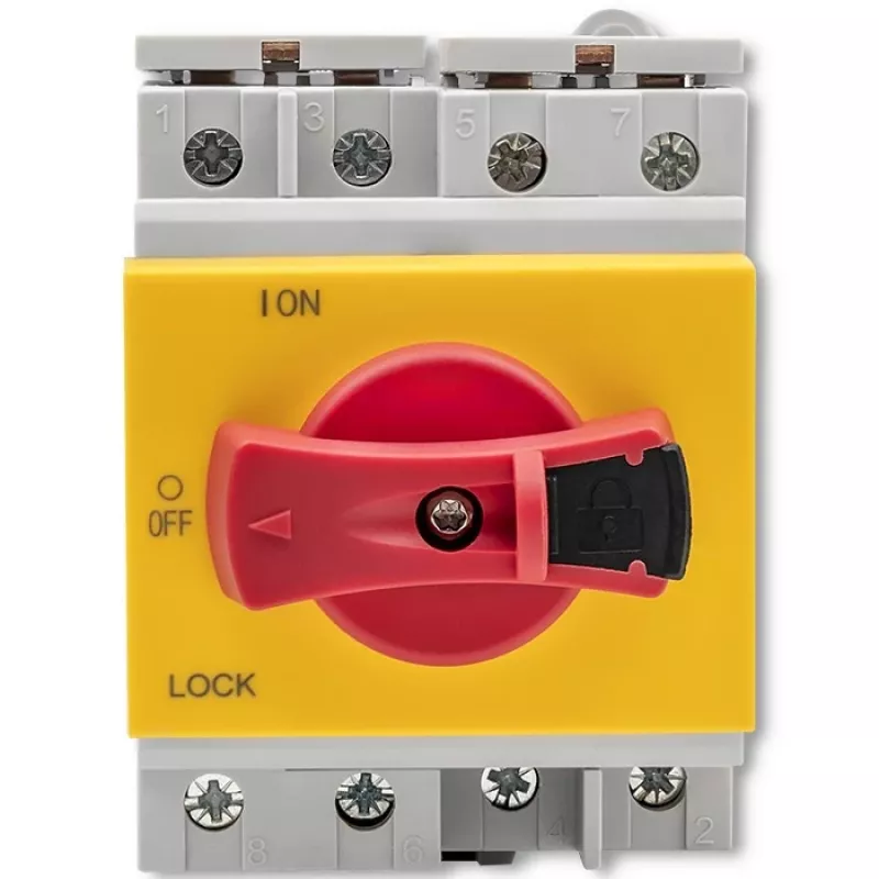 Qoltec 52611 DC-erotuskytkin lukitustoiminnolla | pääkytkin | 1200 V | 32 A | 8 kV | 4P