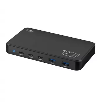 Latausasema BlitzWolf BW-i100 5-in-1 120W – moniporttinen laturi puhelimille, tableteille, kannettaville