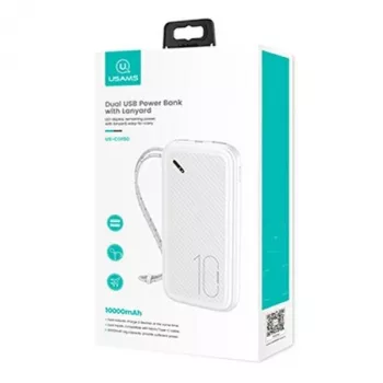 Powerbank PB56 10000mAh 2xUSB valkoinen