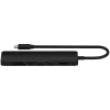 Satechi 7-in-1 USB-C ohut multiport-sovitin Ethernet (USB-C PD, 2x USB-A, HDMI 4K, Ethernet, kortinlukija micro/SD) (musta)