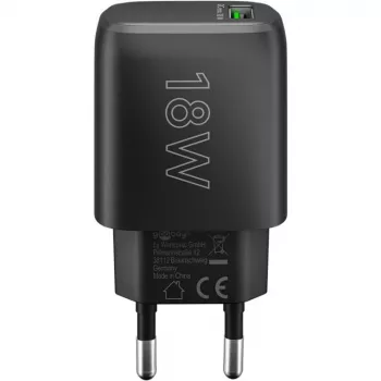 USB-A QC-pikalaturi (18 W) (musta)