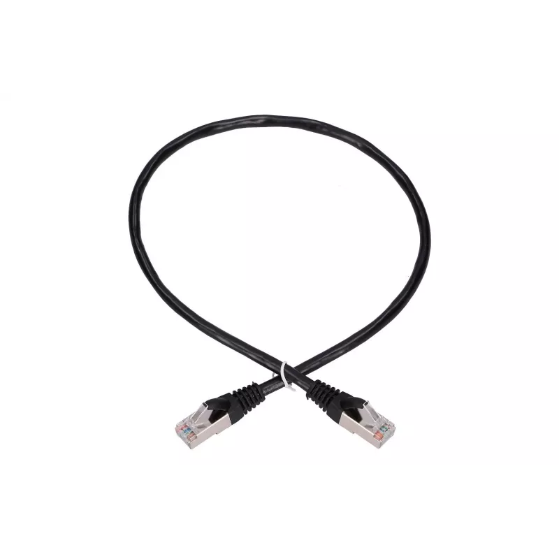 Verkkokaapeli Extralink LAN-patch-kaapeli Cat.5e RJ-45 F/UTP 0,5 m musta