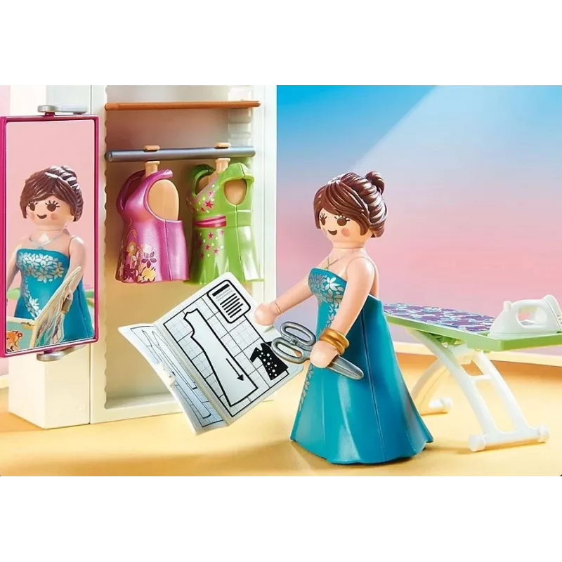 Playmobil nukkekodin leikkisetti hahmoilla – makuuhuone ompelunurkalla 70208