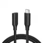 Ugreen 10387 USB-kaapeli USB 3.2 Gen 2 (3.1 Gen 2) 1 m USB C musta