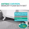 Kylpymatto Beldray LA032647LGRYUFFEU7 Antibac Chevron muistivaahto, antibakteerinen, harmaa