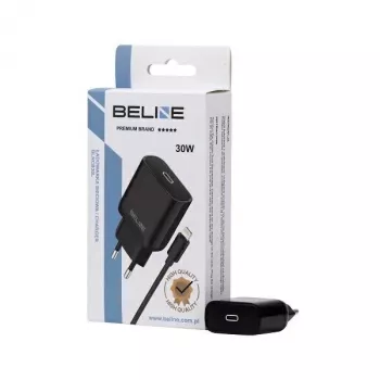 Laturi 30W USB-C - Lightning Beline Beli02174 mustalla kaapelilla