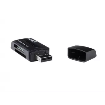 Natec MINI ANT 3 USB 2.0 -kortinlukija (SD, SDHC, MMC, M2, microSD), musta (NCZ-0560)