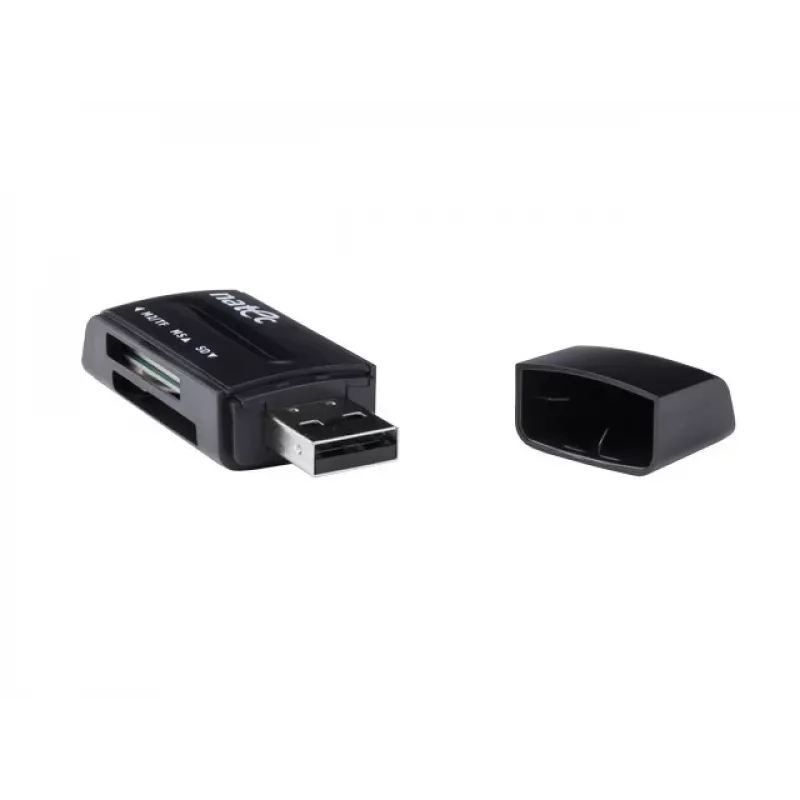 Natec MINI ANT 3 USB 2.0 -kortinlukija (SD, SDHC, MMC, M2, microSD), musta (NCZ-0560)