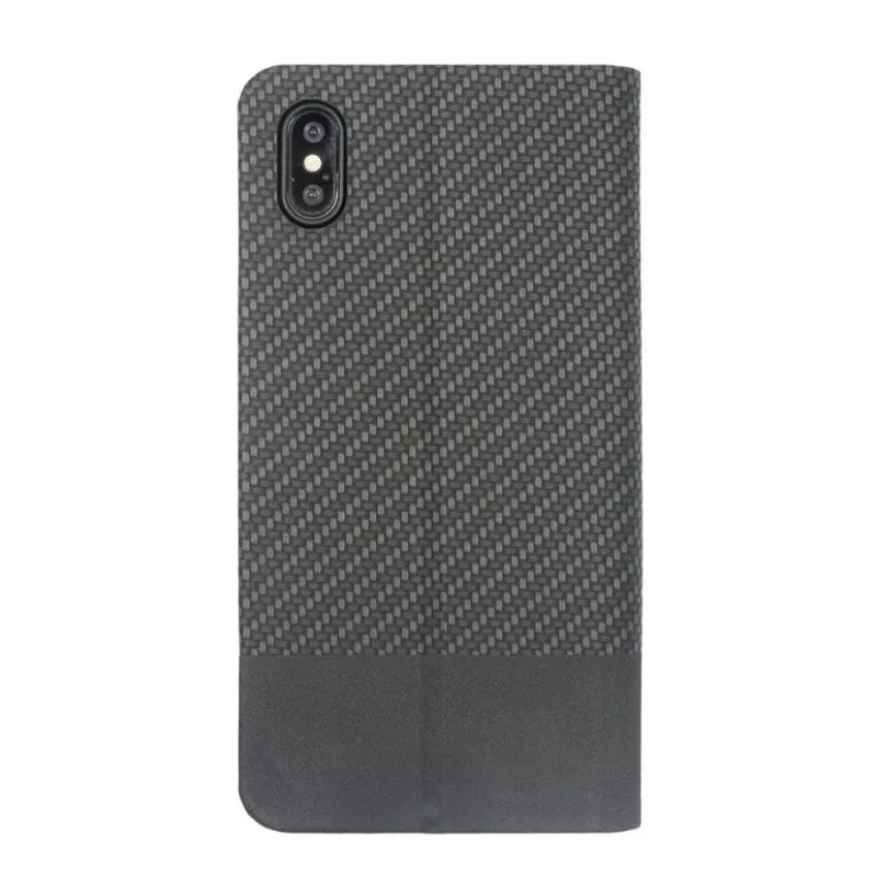 Puhelimen kirjakotelo Tellur Carbon iPhone XS:lle – musta