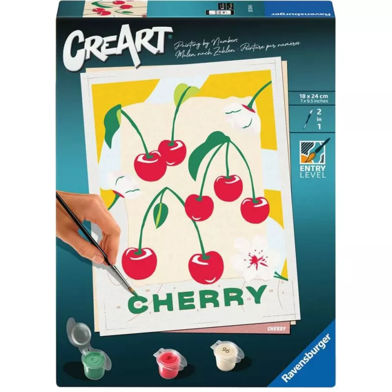 Maalaussarja Ravensburger CreArt – Kirschen (Design 25514) – luova maalaussarja aikuisille ja nuorille