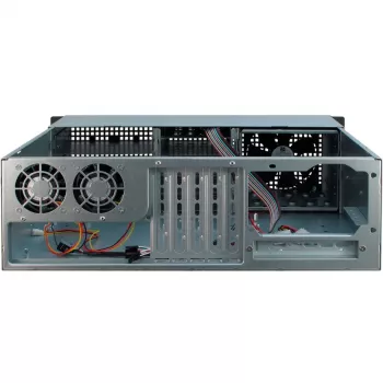 Inter-Tech 3U-30248 -rack musta, ruostumaton teräs