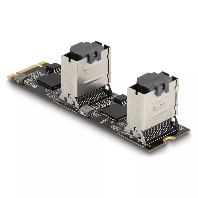 DeLOCK muunnin M.2 2280 Key B+M pistoke 8 x SATA