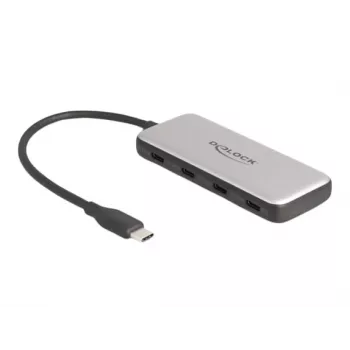 DeLOCK 64261 USB 3.2 Gen 1 Type-C -keskitin 10000 Mbit/s musta harmaa