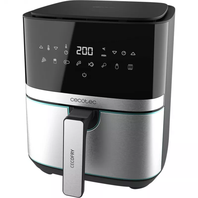 CECOTEC Cecofry Full Inox Pro 5500 Pro -kiertoilmakypsennin tarvikkeilla