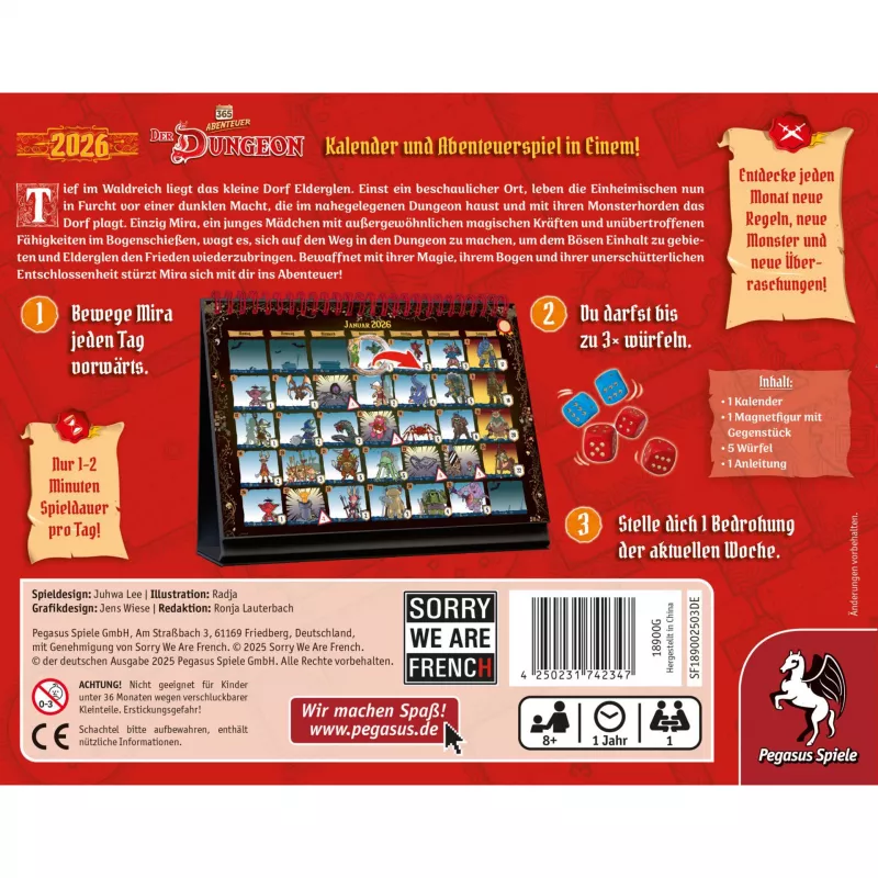 365 adventure – Der Dungeon (Edition 2026), pulmapeli