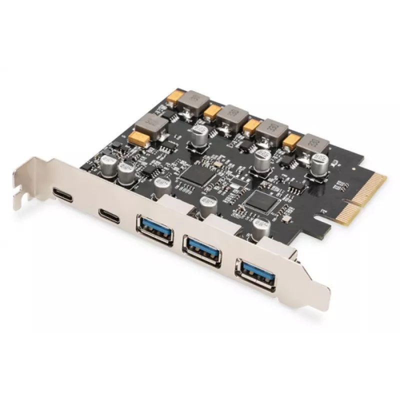 PCIe-kortti Digitus 2x USB-C 3x USB A
