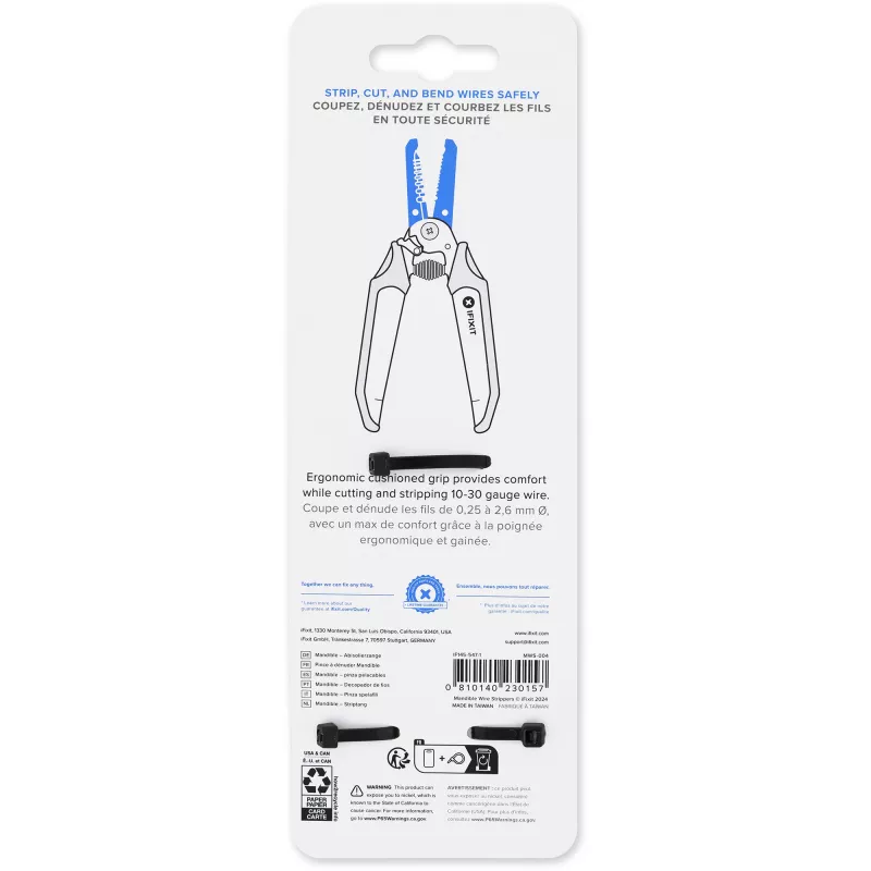 iFixit IF145-547-1 Mandible kuorintapihdit, enintään 4,75 mm², musta/sininen