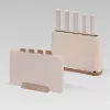 Maestro MR-1412-BEIGE veitsisarja telineellä + leikkuulautasarja beige
