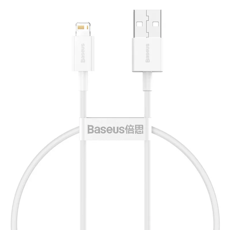 Baseus Superior Series -kaapeli USB–Lightning, 2,4A, 0,25m (valkoinen)