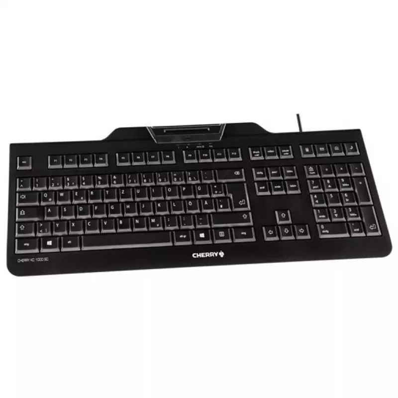 CHERRY KC 1000 SC näppäimistö yleiskäyttöinen USB AZERTY belgialainen musta