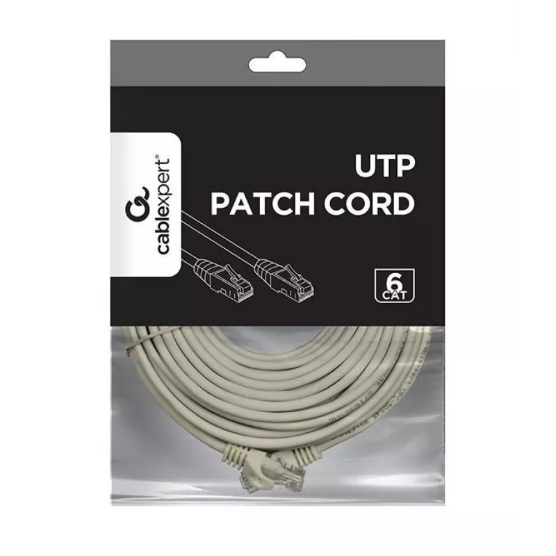 PATCH-kaapeli CAT6 UTP 15 m / harmaa PP6U-15M GEMBIRD