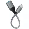 LogiLink USB 3.2 Gen1 Type-C-sovitin C/M - USB-A/F OTG alumiini 0,15 m