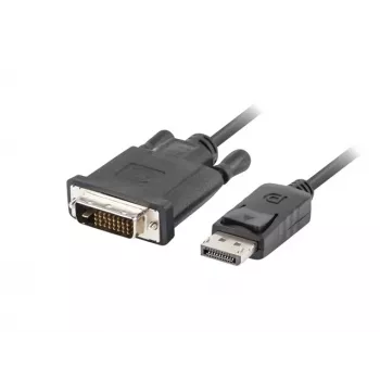 Videokaapeliadapteri LANBERG DisplayPort DVI-D CA-DPDV-10CU-0018-BK, 1,8 m, musta