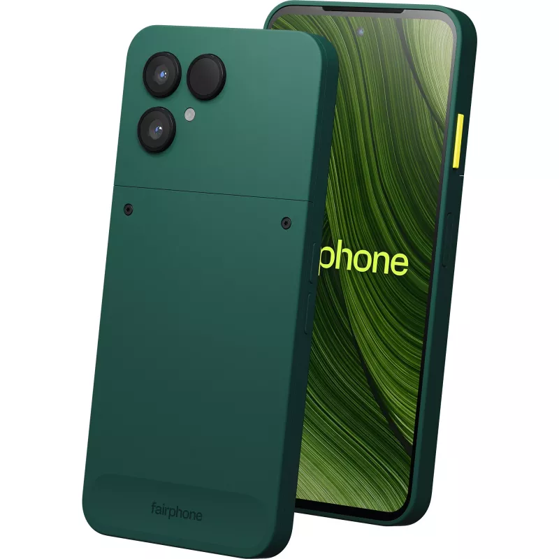 Fairphone The (Gen 6) 16 cm (6,31 inch) Dual SIM Android 15 5G USB Type-C 8 GB 256 GB 4415 mAh vihreä