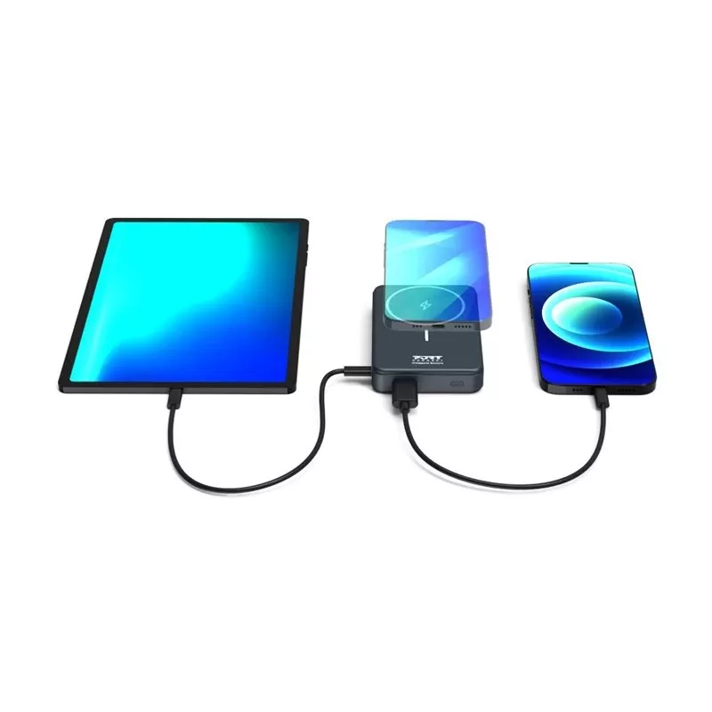 Port Designs 907005 varavirtalähde 10000 mAh langaton lataus musta