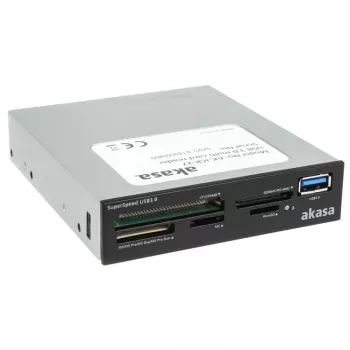 Akasa AK-ICR-27 kortinlukija USB 3.2 Gen 1 (3.1 Gen 1) sisäinen musta, harmaa