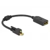 DisplayPort-kaapeli DeLOCK 62638 Mini DisplayPort 0,25 m musta