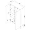 Vitriini cama meble PALAZZO BIS 1000×390×1660 mm valkoinen matta