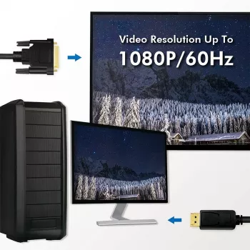 Videokaapeli-adapteri LogiLink CV0131 2 m DisplayPort DVI musta