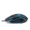 Esperanza MX203 SCORPIO - hiiri - USB - sininen - hiiri - optinen - 6 painiketta - musta