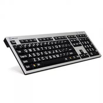 Näppäimistö Logickeyboard LKB-LPRNTWB-AJPU Office USB ranska musta hopea