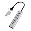 USB 3.0 -keskitin USB-A, SD/microSD-paikka, 2in1