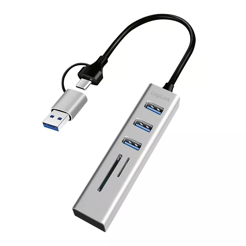 USB 3.0 -keskitin USB-A, SD/microSD-paikka, 2in1