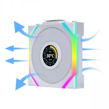 Lian Li UNI FAN SL Wireless LCD 120 12 cm valkoinen 31 dB 51,45 cfm