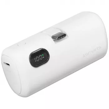 Varavirtalähde 4smarts 541657 5000 mAh Li-Ion valkoinen USB-C 2 liitäntää PD 2.0 PPS Quick Charge 3.0 3,63 V