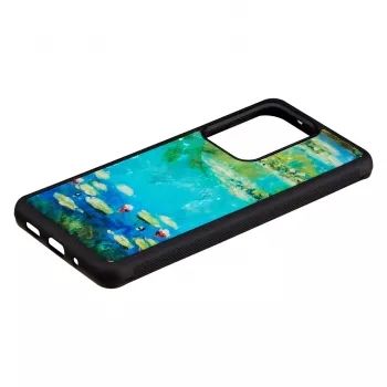 iKins suojakotelo Samsung Galaxy S20 Ultralle – musta vesililjamuotoilu