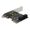 SATA PCI Express x1 -kortti DeLOCK 90010 Low-Profile-muototekijä