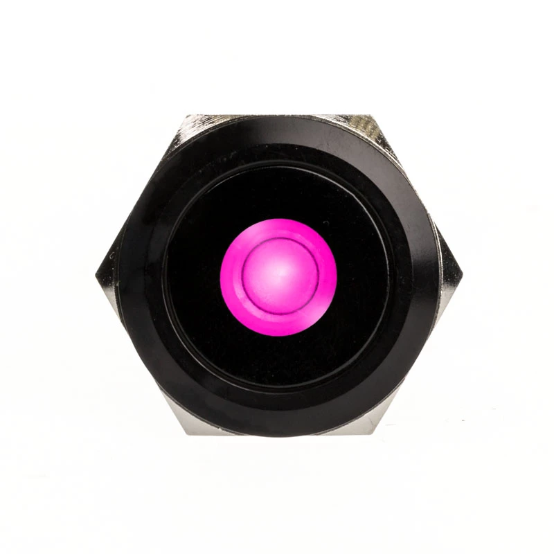 DimasTech vandalismikytkin 25mm Blackline Dot RGB (PD224) vandalismin kestävä painokytkin
